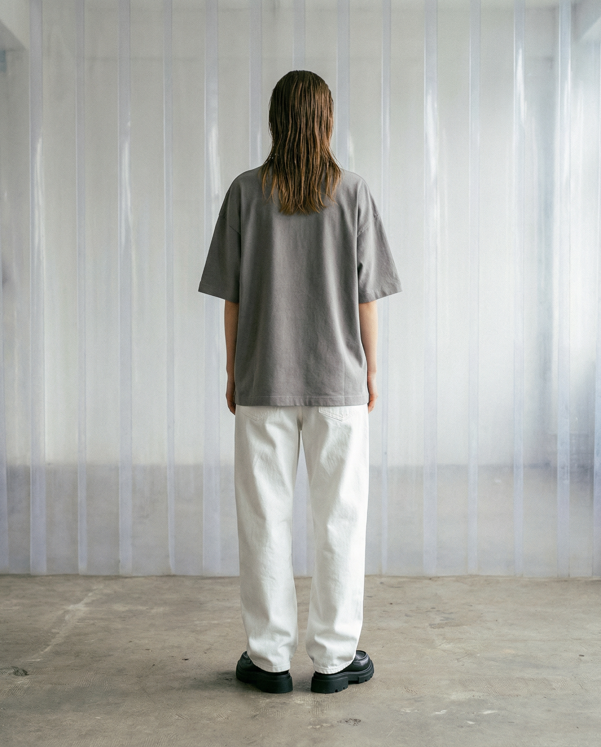 ORNAMENT PEACHED T-SHIRT - WASHED LAVA