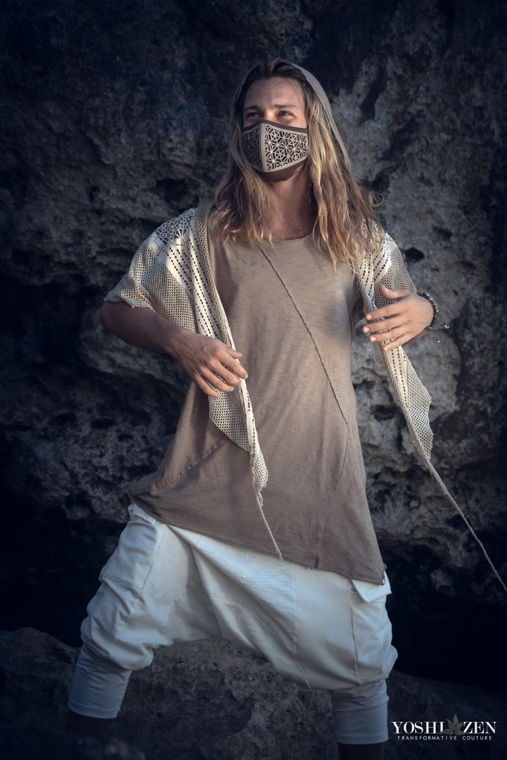 Cosmic Owl Shawl- Laser Cut Sacred Geometry