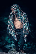 LED Tribal Shaman Cape (Turquesa)