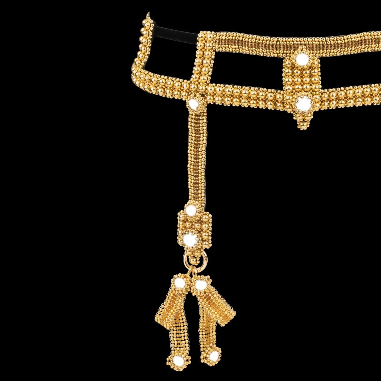Teuta Modular Belt with Tassels & Bow Medallions – Gold | Object & Dawn Best Seller