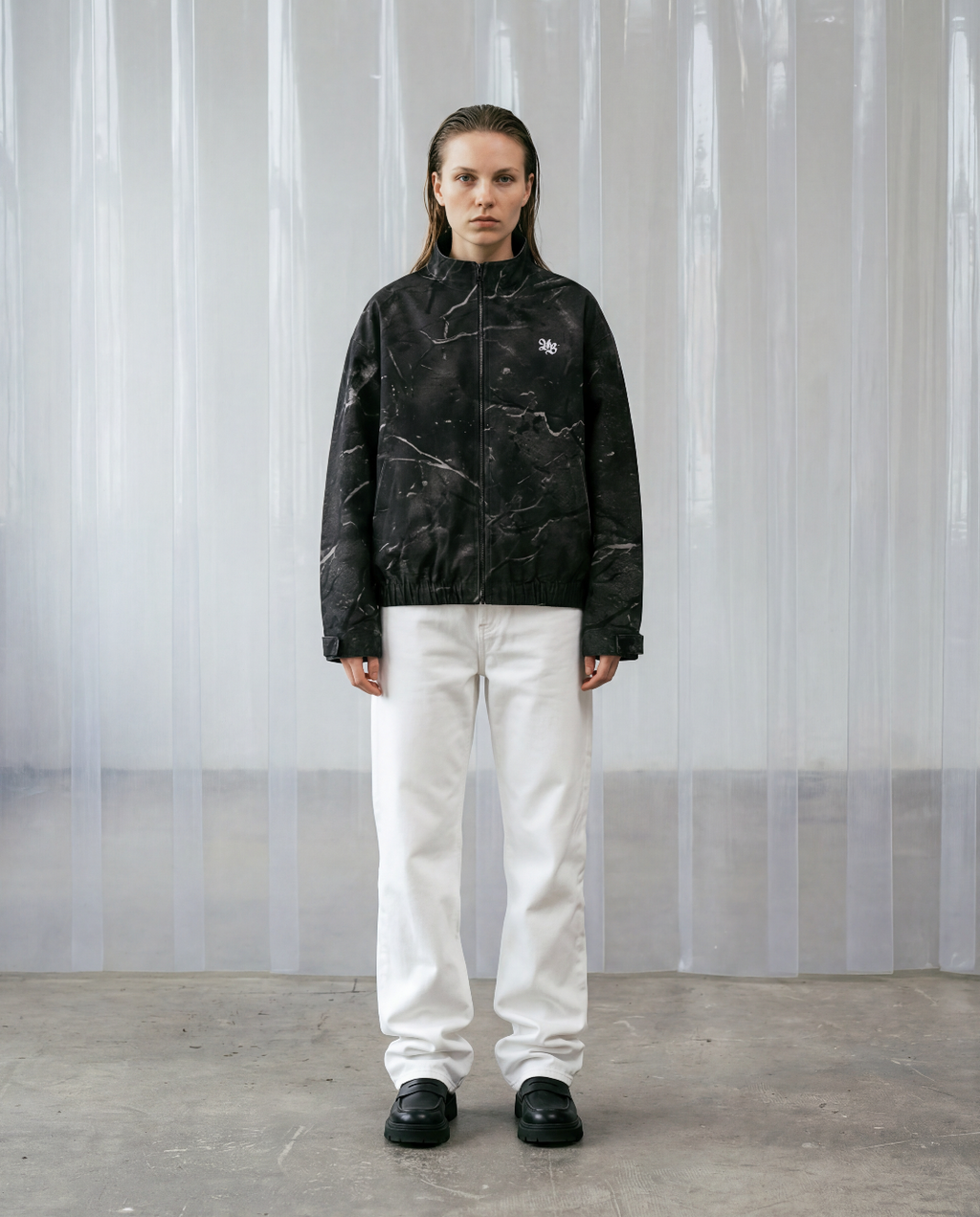 TETRA AOP JACKET - BLACK