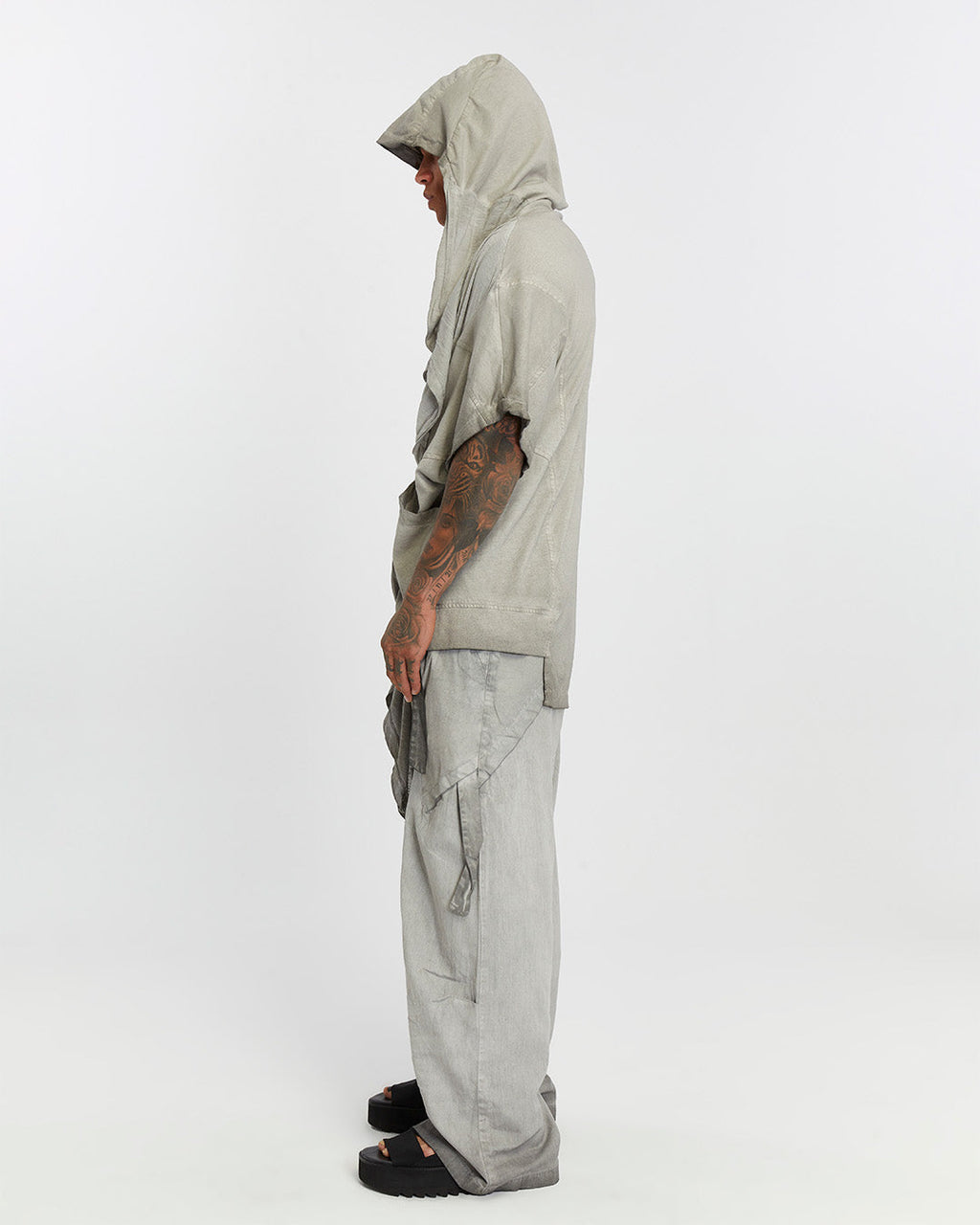 Short Sleeve Men’s Cardigan - Grey