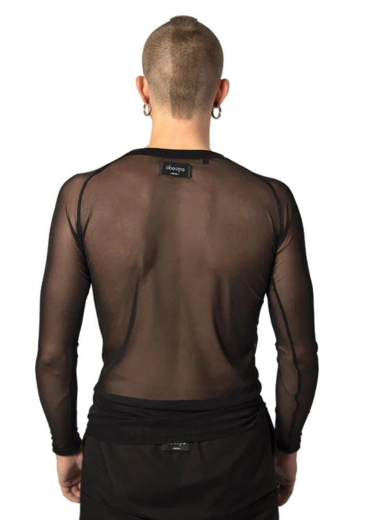 Obectra - Mesh Longsleeve "Massa" Top - Black