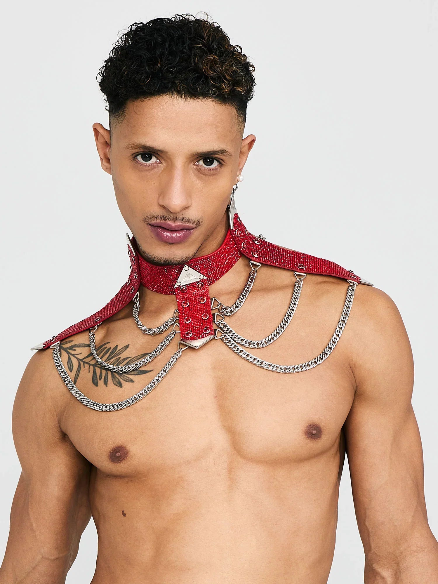 Lorand Lajos - Angel necklace shoulder harness - Red