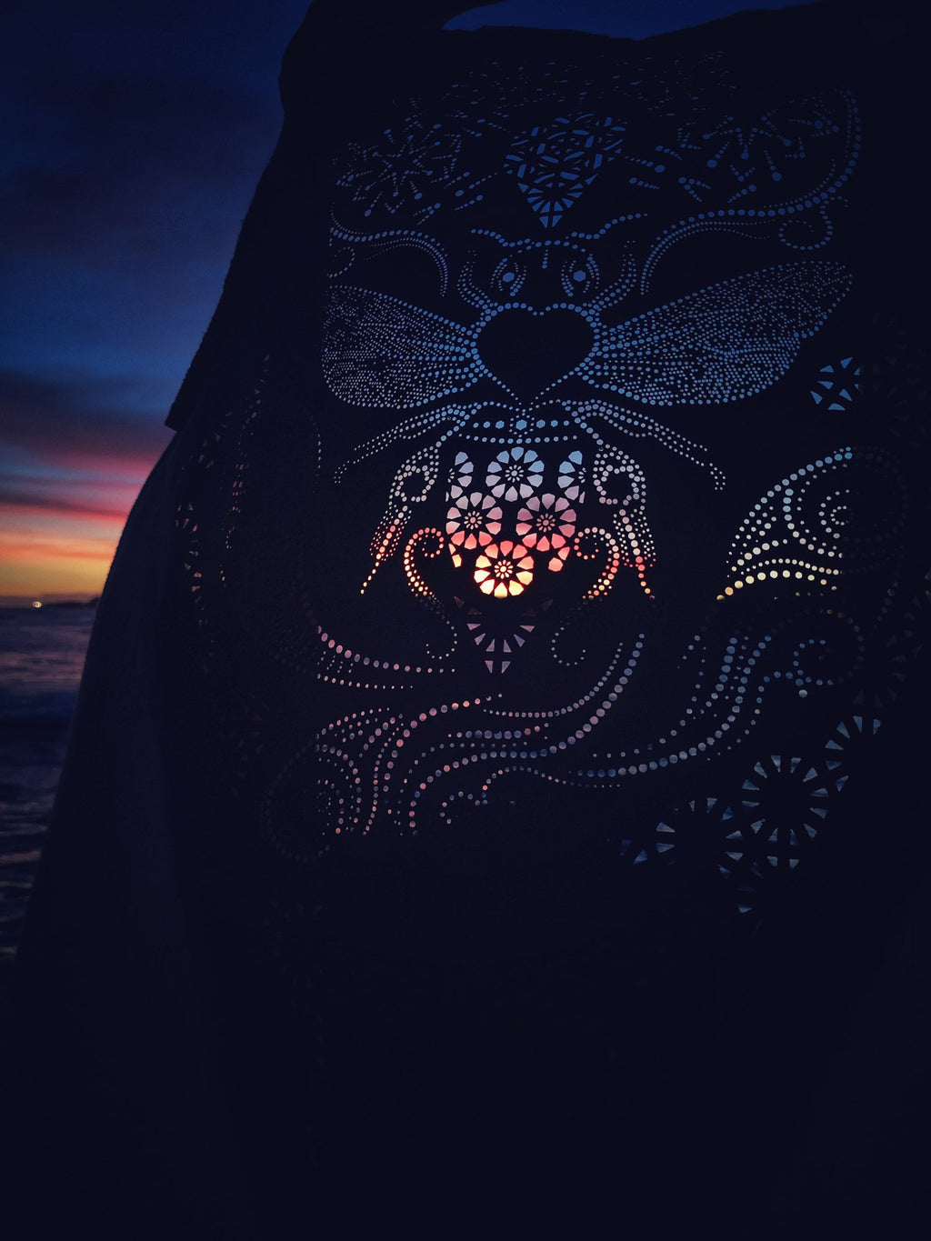 Bee Cosmic Laser Cut Vest (Beige)