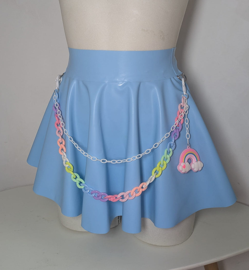 Liquid Disco Latex - Cosmo skirt - Blue