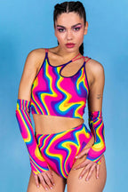 Devil Walking - Rainbow bubblegum top - Rainbow