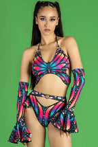 Devil Walking - Butterfly Ruffle Set - Rainbow