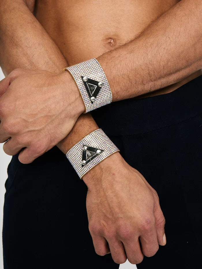 Lorand Lajos - Crystal Logo Cuff – Opal