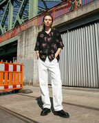 FORGET ME NOT VISCOSE SHIRT - BLACK