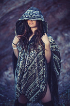 LED Tribal Shaman Cape (Black/Champagne)