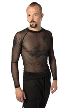 Obectra - Mesh Longsleeve "Massa" Top - Black