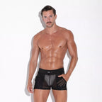 Code 22 - Mini fishnet shorts - Black and white