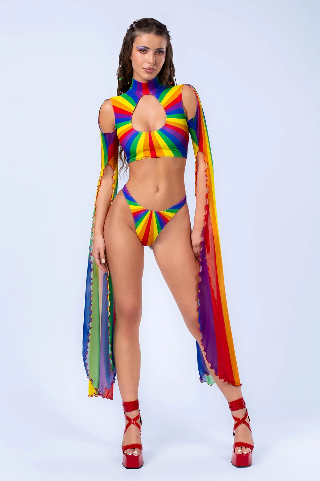 Badinka - Rainbow bikini string bottom