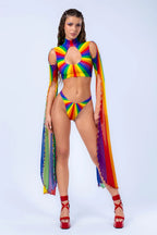 Badinka - Rainbow bikini string bottom