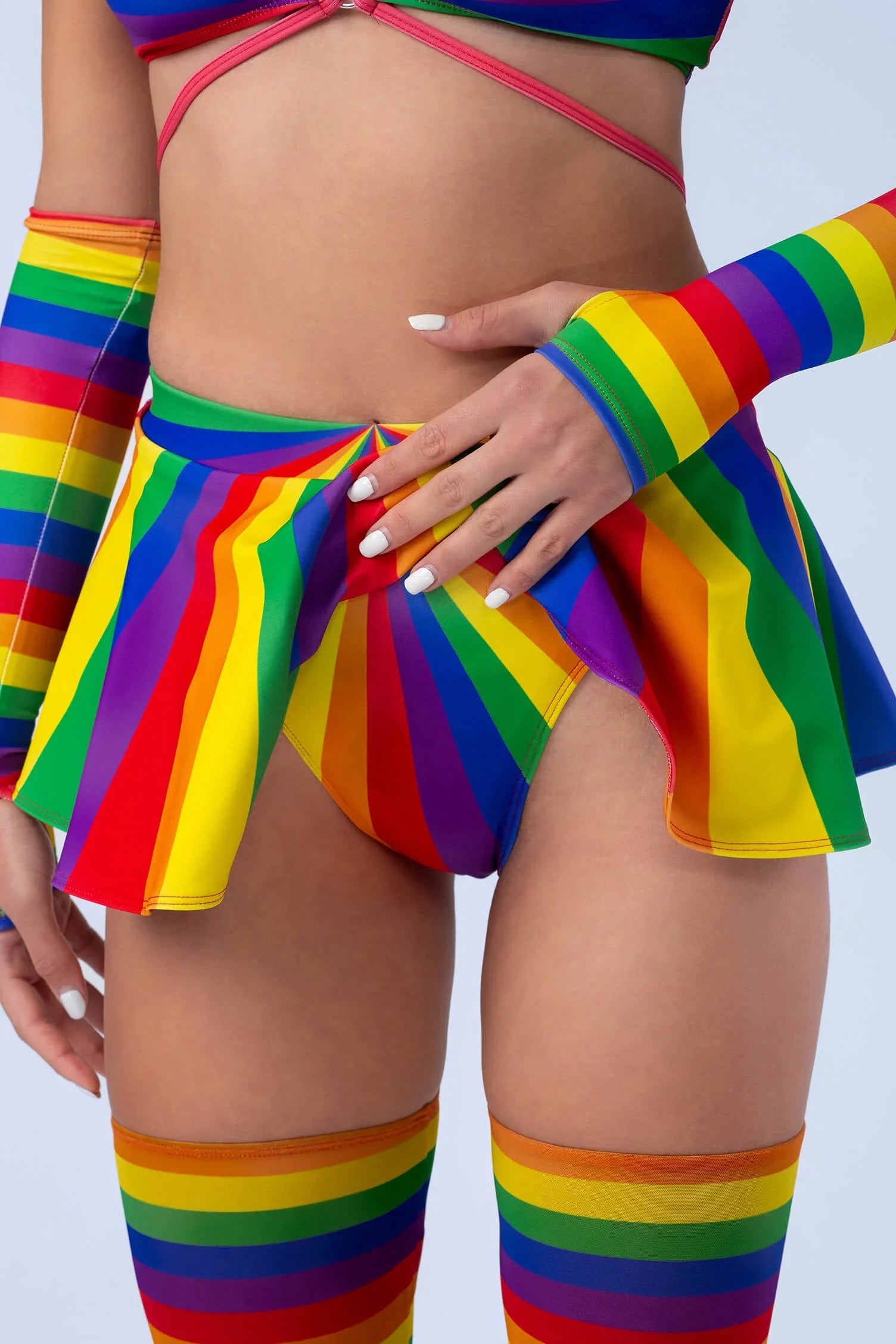 Badinka - Rainbow Mini Skirt
