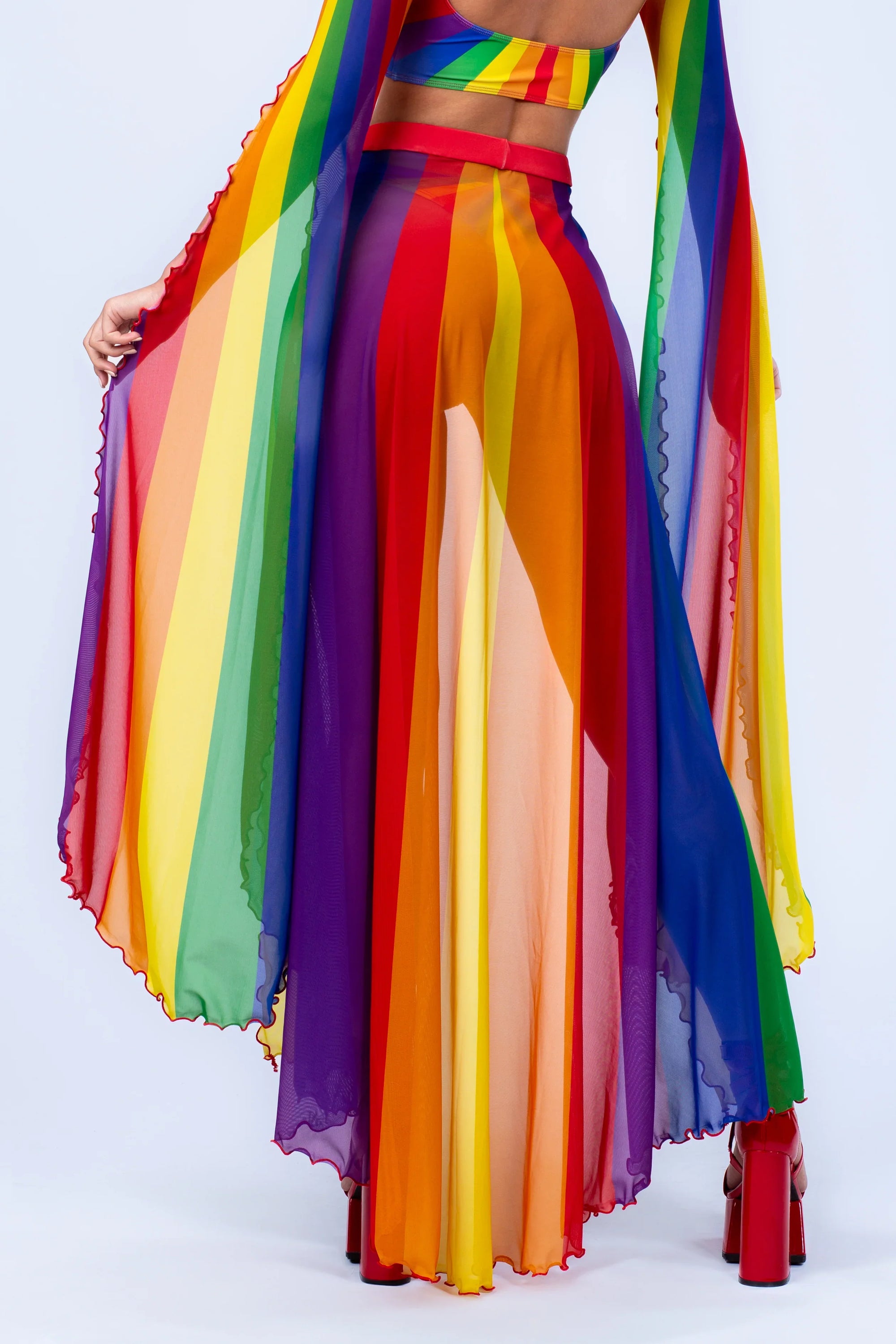 Badinka - Rainbow Open Maxi Skirt