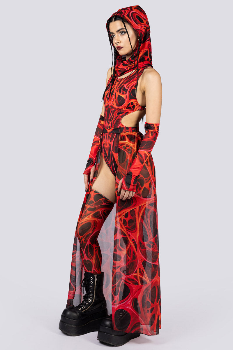 Devil Walking - Red dimension high cut bodysuit - Red
