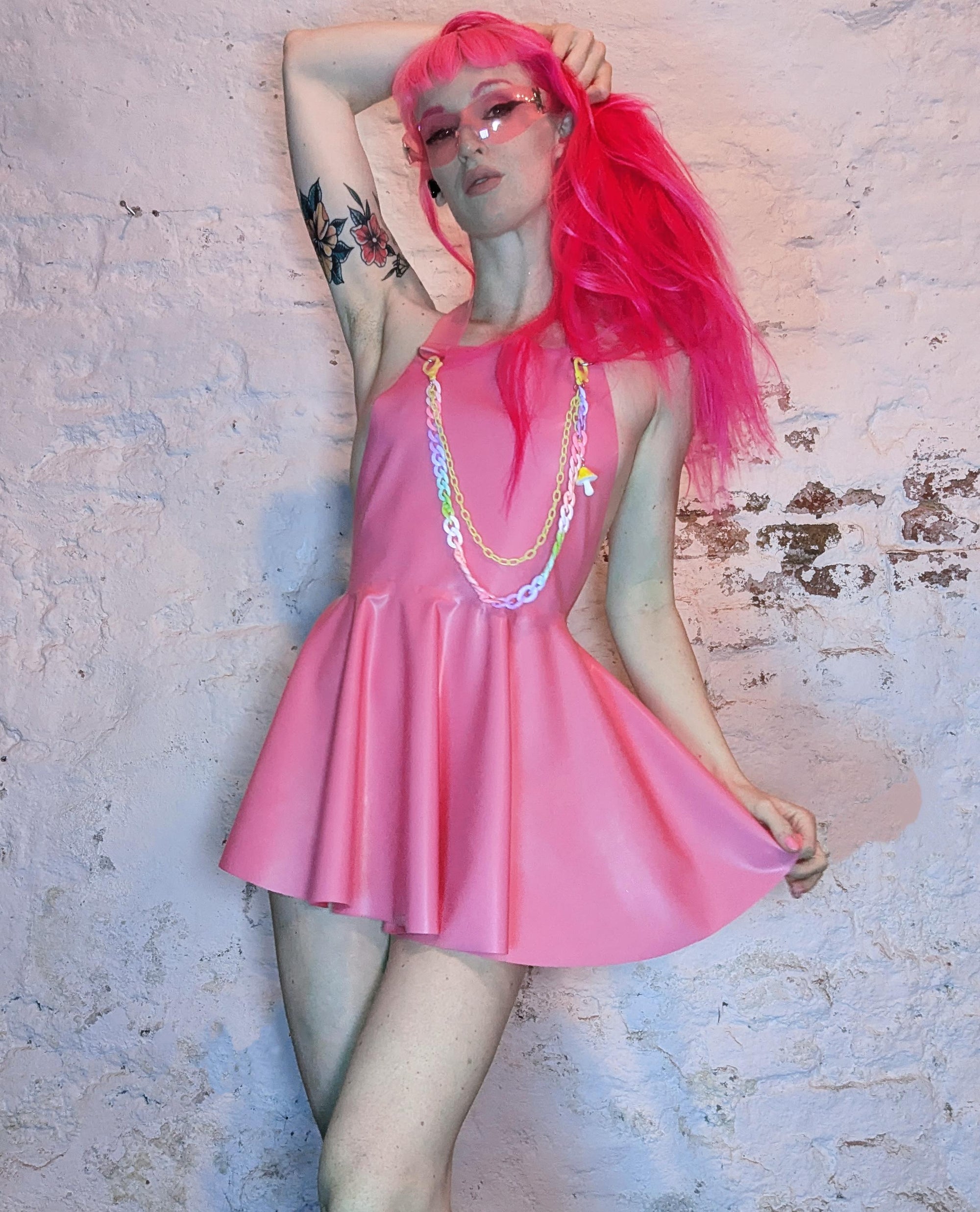 Liquid Disco Latex - Mellow dress - Pink
