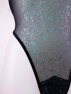 Exes Lingerie - High-Cut Shiny Bodysuit – Black