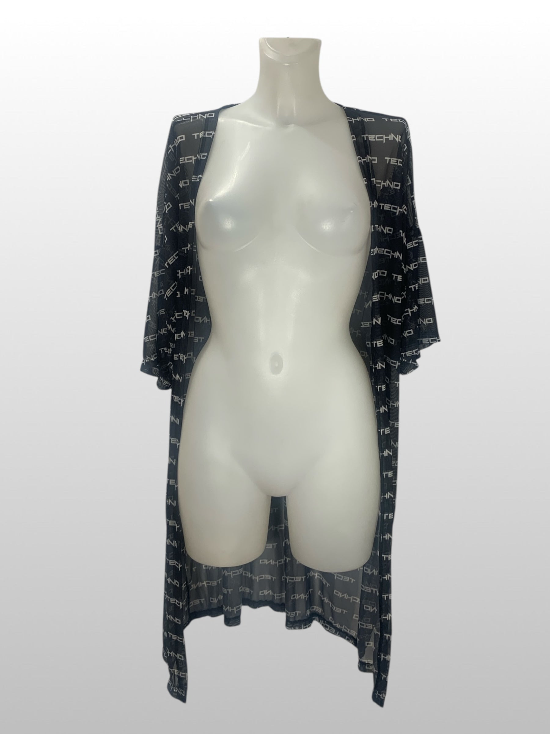 Kalu Ibiza - Mesh Techno Kimono - Black