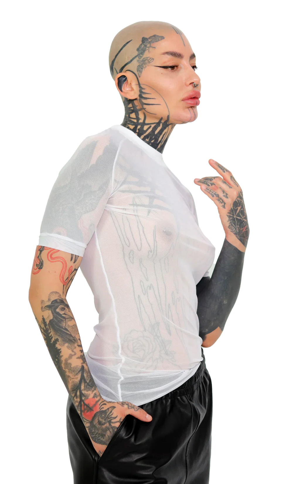 Obectra - Mesh T- shirt - Whitee