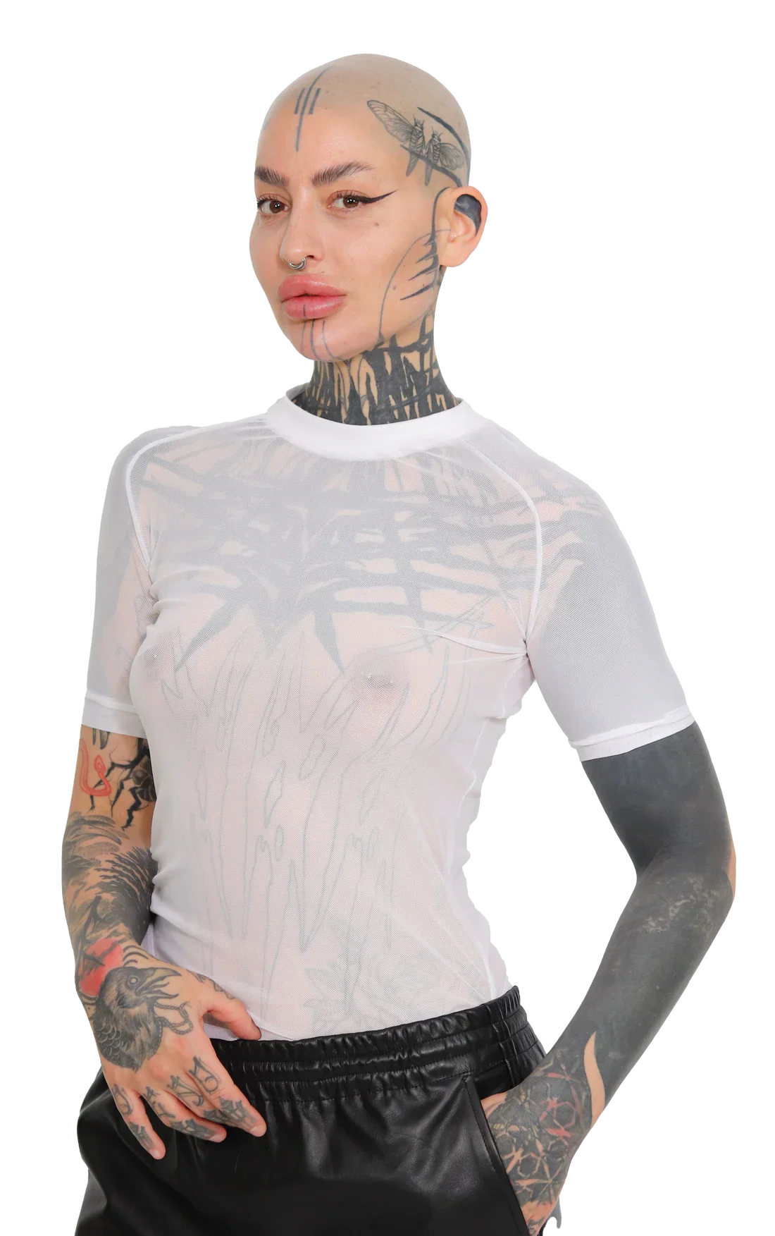 Obectra - Mesh T- shirt - Whitee