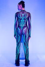Devil Walking - Wicked Ritual mesh dress long sleeves - Green